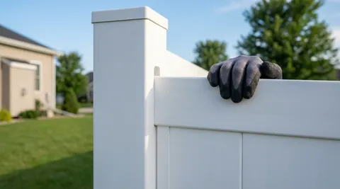 Vinyl fence installation in Lehi